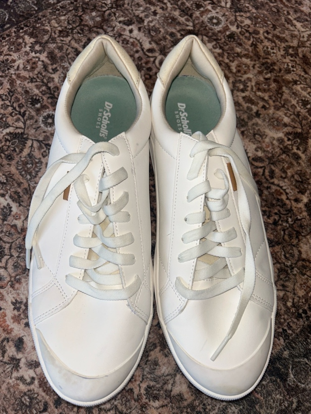 Dr. Scholl's White Women's Low-Top Lace-Up Sneakers